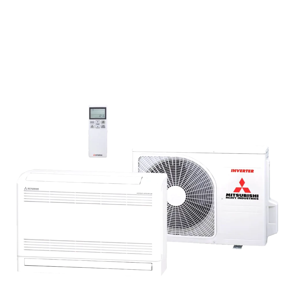 Vloermodel airco met buitenunit